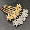 Роскошные гребни для волос с цветком из стразов, заколка для женщин, модная металлическая U-образная шпилька для волос, палочка для волос, свадебные украшения для невесты