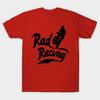 Мужская черная футболка с принтом Rad Racing Печать на трансферной бумаге без вырезания Хлопковая футболка