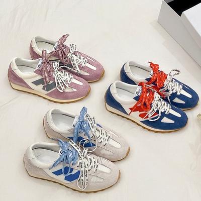 Новые шнурки в тон, толстоподошвенные немецкие тренировочные туфли, женские универсальные дышащие сетчатые спортивные и для отдыха, кроссовки Forrest Gump, женские для бега