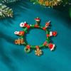 Рождественский браслет Браслет с подвесками в виде снеговика, елки, носков, Эластичный сплав, браслет-капля для женщин, аксессуар для костюма на рождественскую вечеринку, подарок