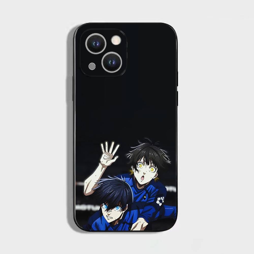 Чехол для телефона Аниме Blue Lock Для iPhone 17,16,15,14,13,12,11 Plus,Pro Max,XS,X,XR,SE,Mini,8,7, Мягкий Силиконовый Черный Чехол