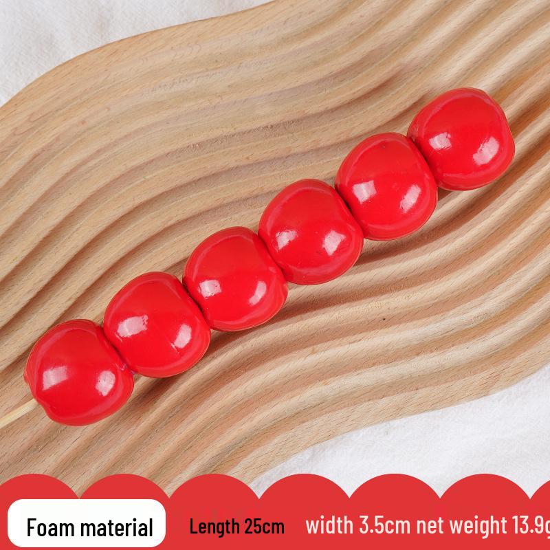 Simulated Candied Hawthorn Skewers for Photography and Educational Props