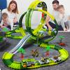 Children Electric Track Toy Car Dinosaur Car Kids Educational Toys Track Car Train Toys For Children Birthday Gift