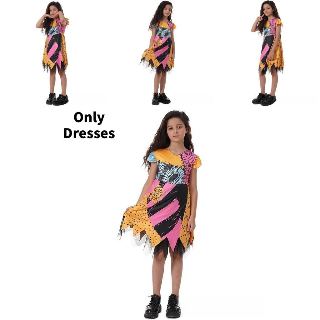 The Nightmare Before Christmas Sally Girl Costume Dress For Halloween Party And Cosplay