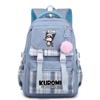 Kuromi School Backpack Girls Teens Cartoon Nylon Daypack Sweet Style Student Bag With Padded Shoulder Straps