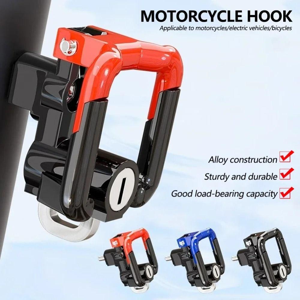 Anti-Theft Lock Helmet Holder Double Hook Motorbike Hook Motorcycle Helmet Lock Motorcycle Use