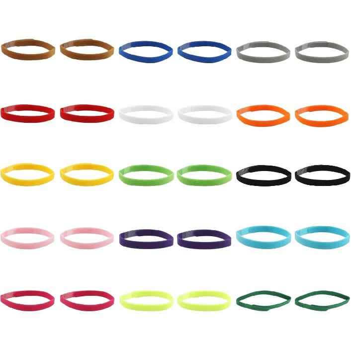 30 Pcs Whelping Collars for Puppies, Adjustable ID Bands with Soft Velcro, Newborn Puppy Collars Set for Litter and Small Pets, Reble Essentials for