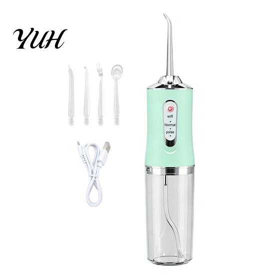 Rechargeable Oral Irrigator Electric Water Dental Flosser, 3 Levels Cordless for Teeth Cleaner with 4 Jet Tips Cleaning, Flosser