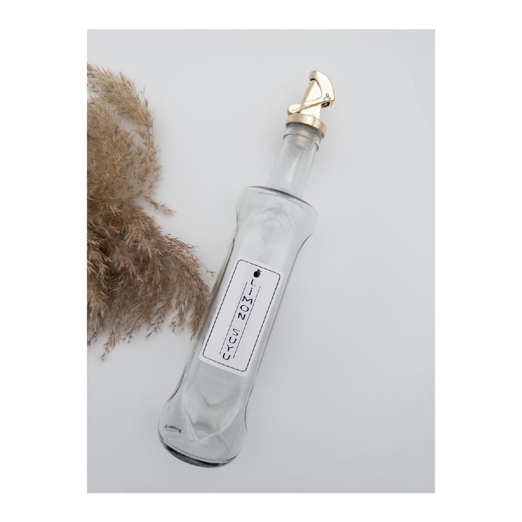 Olive Oil And Sunflower Oil Drip-free Oil Pot 500ml Decorative Gold Lid