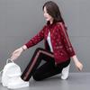 2024 Spring Women's Casual Three-Piece Contrast Color Sports Suit for Middle-Aged Mothers