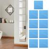 Square Mirror Wall Sticker Tile Home Living Room Decoration Acrylic Silver