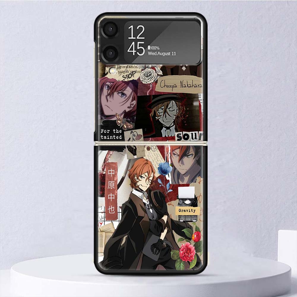 Bungo Stray Dogs Чехол для Samsung Galaxy Z Flip 7 6 5 4 3 5G Накахара Чуя Ударопрочный Чехол для Телефона Z Flip3 Flip4 Flip5 Flip6 Fl