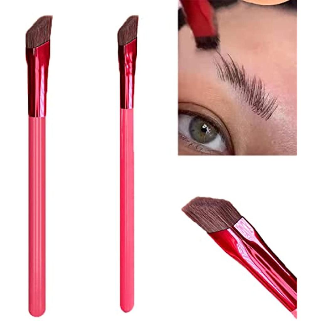 Многофункциональная кисть для бровей Ультратонкая угловая кисть для подводки глаз Натуральная кисть для консилера бровей Контурная кисть, 2 шт.