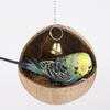 Natural Coconuts Shell Bird Cages Parrot House Sleep Houses Cage with Hangings Lanyard for Small Pet Finches Sparrows
