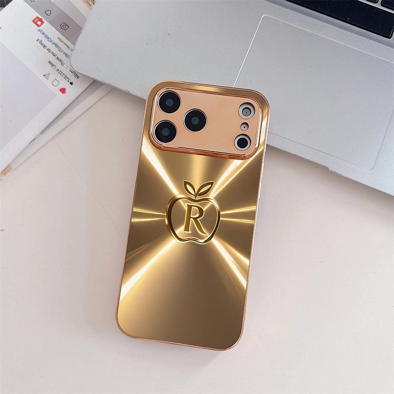 Aurora Glass Electroplated Gold Case for iPhone 17 Air/16 Pro Max