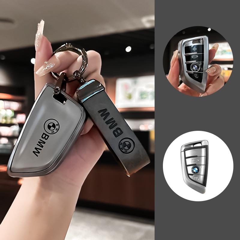 MDNS1 For BMW 1 3 5 7 Series X1 X3 X4 X5 F10 F15 F16 F20 F30 F18 F25 M3 M4 E34 Key Case Cover Alloy Shell Holder Keychain Accessories