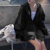 Trendy Oversized Women's Thin Hooded Jacket for Spring and Autumn