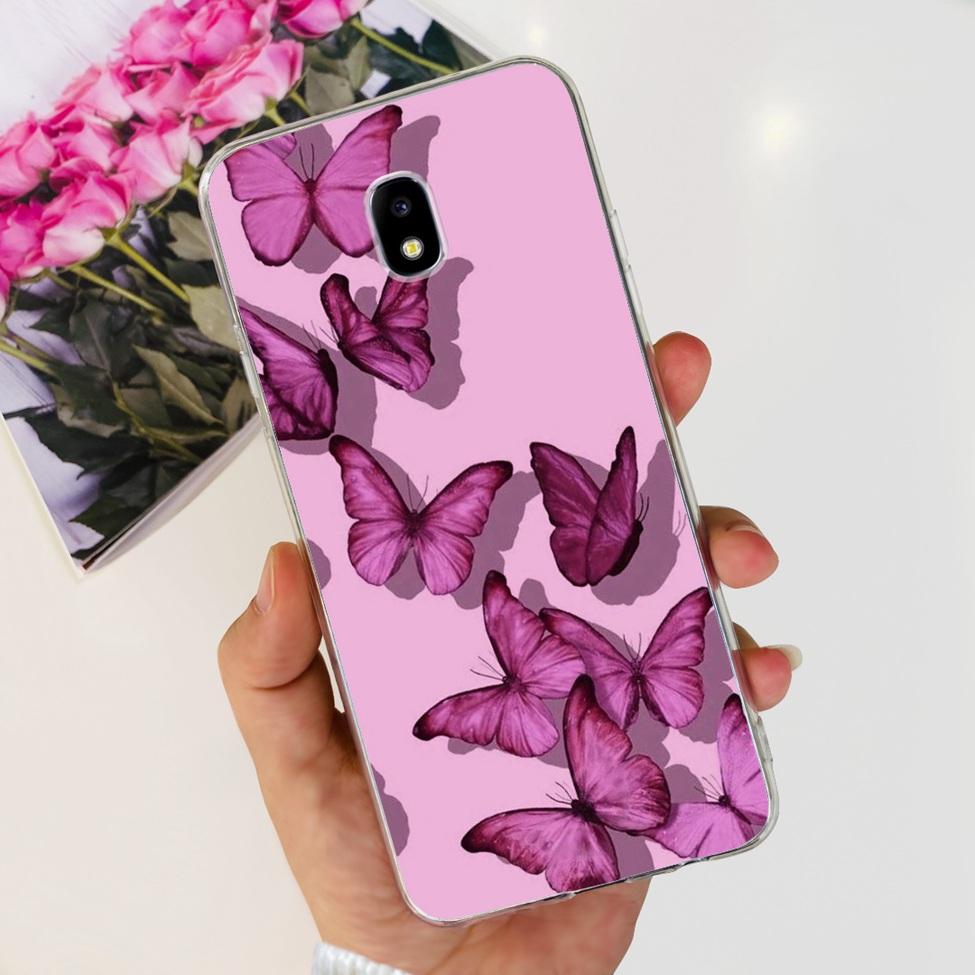 Чехол для Samsung J3 J5 J7 2017 Чехол Милый Мультяшный Кот Модные Цветы Задняя Крышка Для Samsung Galaxy J7 2017 Чехол для Телефона