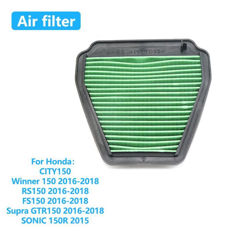 Motorcycle Air Filter For Honda CITY150 RS150 FS150 Winner 150 Supra GTR150 2016-2018 SONIC 150R 2015 Engine Intake Cleaner