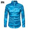 Мужская 2023 Осень Рукав Длинный Блестящая Повседневная Модная Рубашка - Европейский Размер