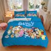 Bluey Friends Adventure Print 3Pcs Bedding Setduvet Cover With 2 Bedropillowcase Home Birthday Gift
