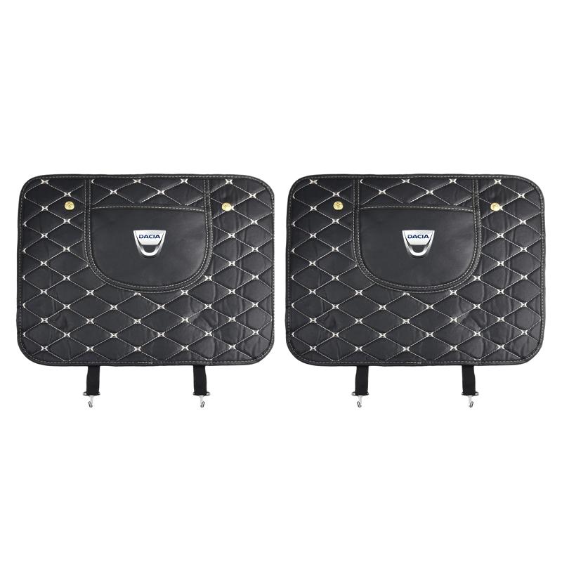 Новые кожаные автомобильные накладки для защиты от ударов ногами, чехол-протектор спинки сиденья для Mercedes-Benz AMG CLS GLC GLK W211 W221 W220 W163 W164 W203 W204 A B C E S SLK Class