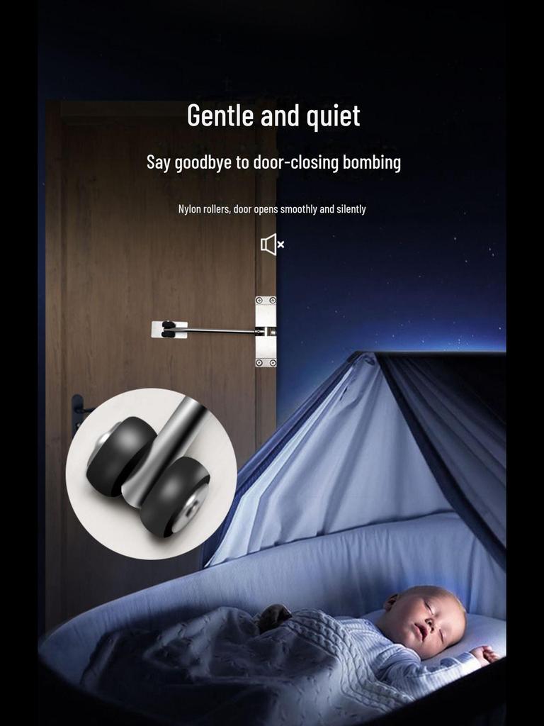 Бытовой невидимый автоматический дверной доводчик с бесшумной пружинной петлей и буфером