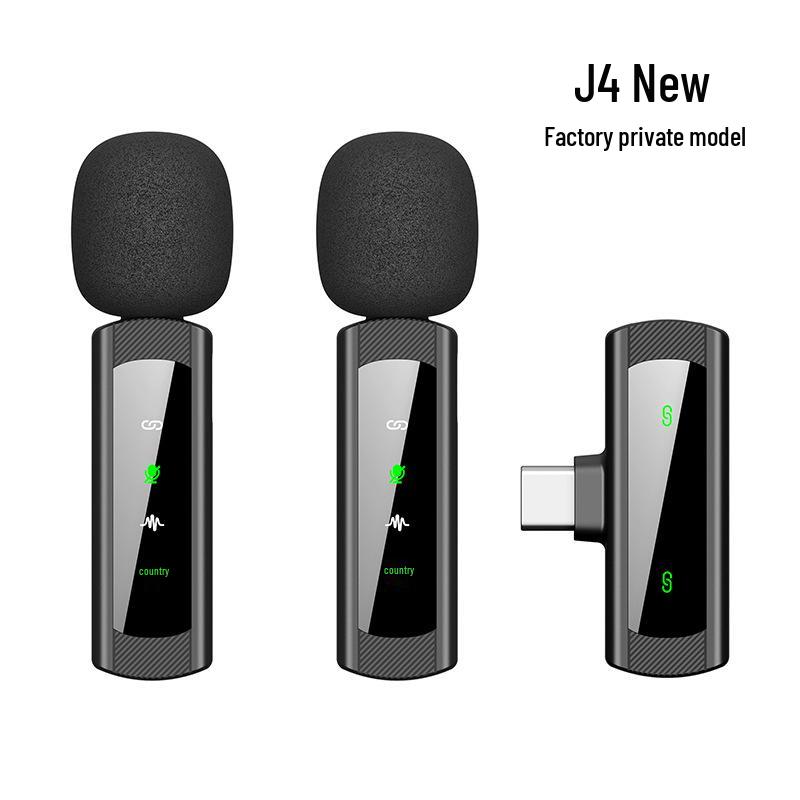 J4 Wireless Lavalier Microphone: Live Broadcast, Video Shooting, Audio Recording, Noise Reduction.