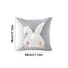 Easter Rabbits Throw Pillow Cover 45x45cm Happy Easter Pillow Cover Bunny Soft Cushion Case Decorative Pillow Covers for Home