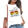 LINZEOO Женская рубашка для учителя Летняя пляжная с коротким рукавом Топ-футболка для отпуска учителя и ученика