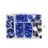 Viprh 158pcs Motorcycle Sport Bike Windshield Fairing Bolt Kit Fastener Clip Screw Blue