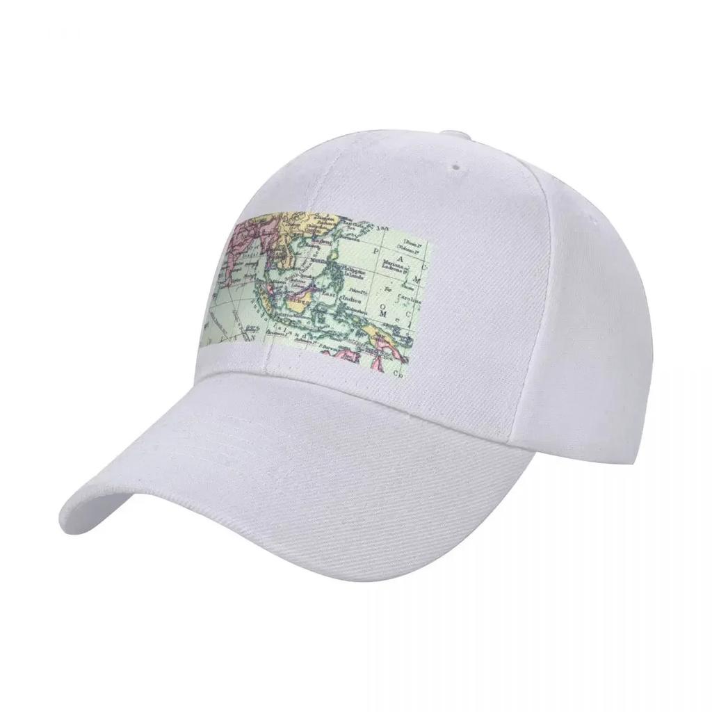 Southeast Asia Vintage Map Baseball Cap Mountaineering Hat black Womens Unisexs