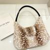 Shoulder bag sika deer color autumn and winter premium new plush portable fluffy fashion messenger bag foreign bag