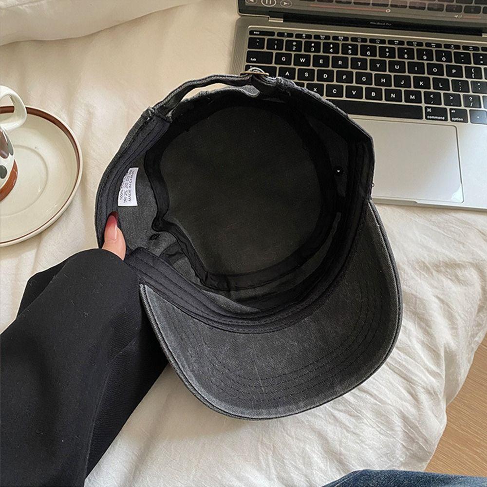 Vintage Flat Top Hat Y2k Peaked Cap Retro Visor Hat Outdoor