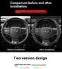 AAPB1 Car Carbon Fiber Suede Steering Wheel Cover For Lexus ES200 ES260 ES300 RX300 LS500h GS300 IS250 IS300 CT200h LX570 GX NX UX RZ