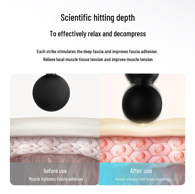 8891 Компактный треугольный USB-пистолет для массажа фасций с электрической мышечной релаксацией