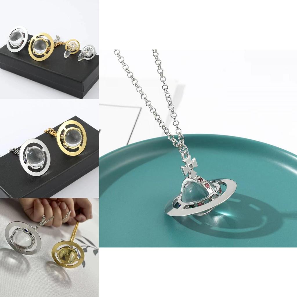 Ожерелье Сатурн Роскошный и Набор серег, изготовленный из материалов премиум-класса