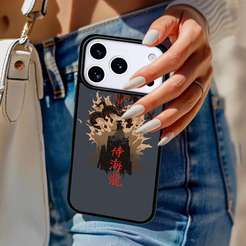 Чехол для телефона с японским искусством самураев Для iPhone 17 Air 14 15 13 12 Max Чехол Для Apple 14 15 16 16e 11 Pro Max Plus