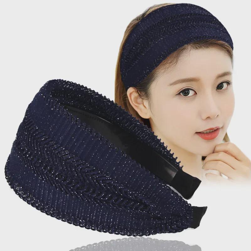 Non-Slip Wide-Brimmed Headband with Teeth for Women – Breathable, Simple Bangs Style