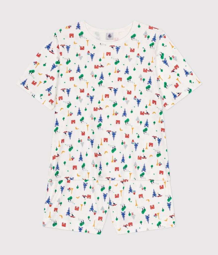 Пижама с короткими рукавами с принтом A09TO Multicolor XS [Petit Bateau]