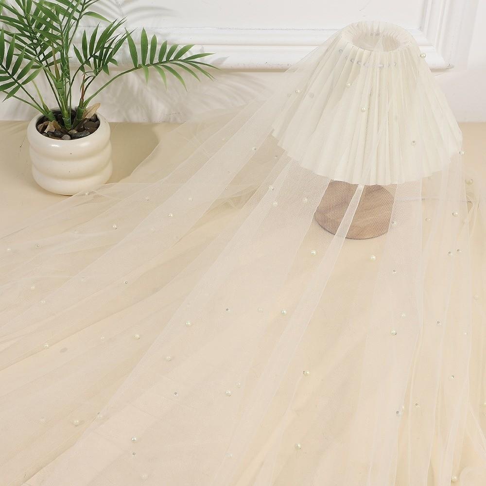 Домашний декор 0,75*3 м Флажок на стол Полупрозрачная сетка из марли Жемчужный шифон Прозрачные шторы Жемчужный тюль Скатерть Душ