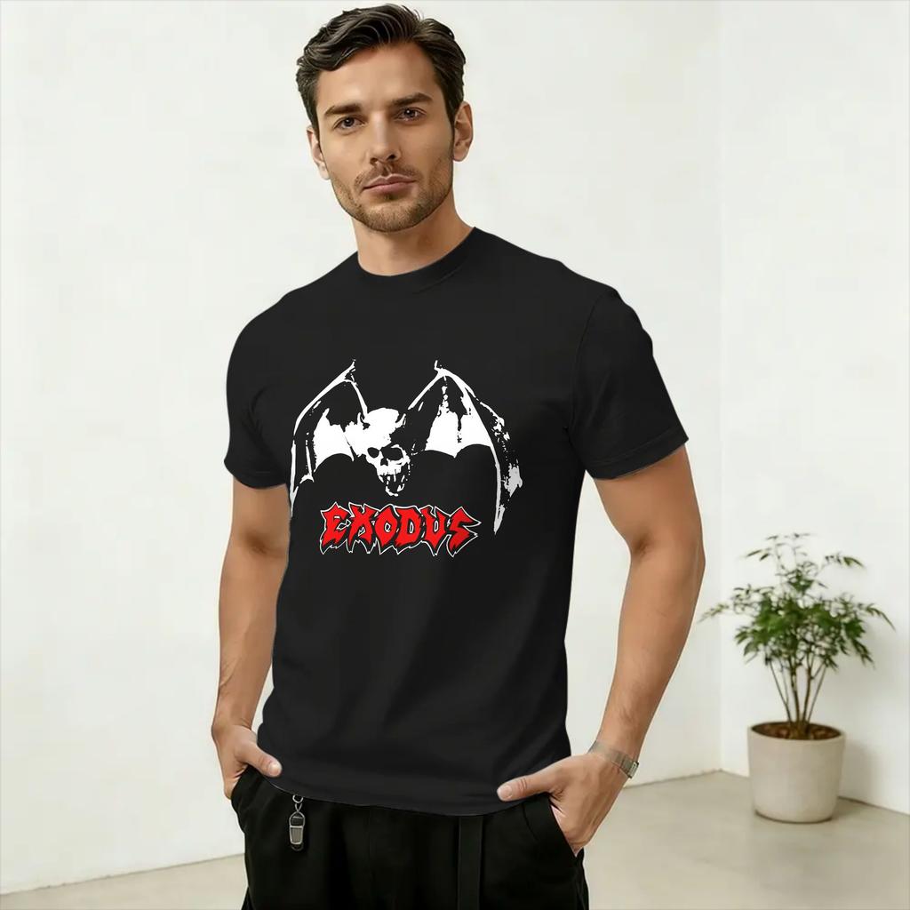Streetwear T Shirt Summer Rock Band Exodus Fan Art Fashion TShirts Cotton Tee Shirt for Unisexs Y2K Retro Design Top Tees