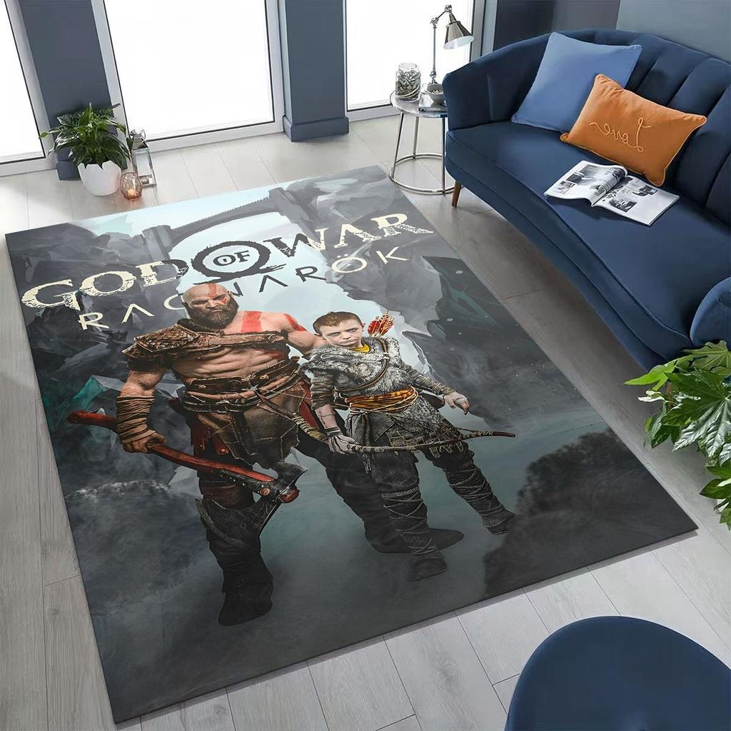 Классика God of War Кратос 3A Игра Игровой ковер для спальни, гостиной, дивана, домашний коврик для двери, декор, большой детский игровой нескользящий коврик для пола
