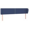 Tête de lit - Tête de lit avec oreilles - Bleu - 183x23x78/88 cm - Tissu respirant et pieds en bois