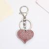 Stylish Heart Keychain Rhinestones Highlighted Charm Corrosion Resistant Key Chain for Keys or Bag Decoration