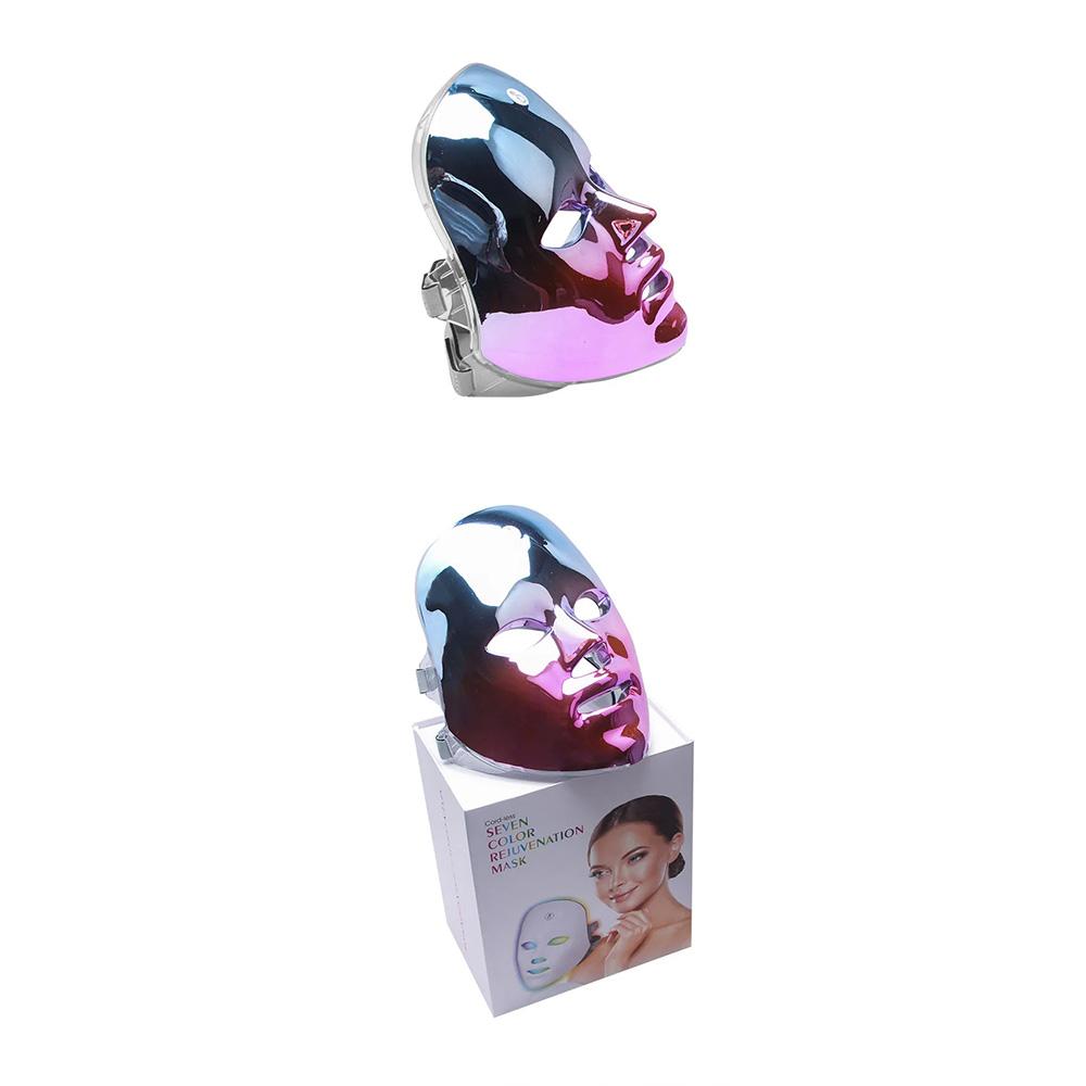 7-цветная светодиодная маска для лица, USB-перезаряжаемая, портативное устройство для ухода за кожей и красоты
