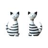 2pcs Wooden Animal Sculpture Modern Miniatures Figurine Micro Landscape Cat Statue  Living Room
