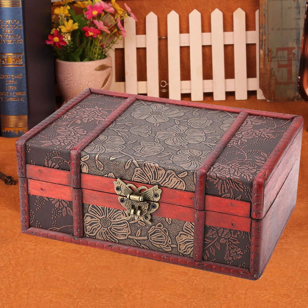 Vintage Wooden Storage Box Small Size Book Jewelry Storage Box Organizer (#2)