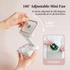 Necklace Fan Mini Wearable Fans Foldable Hanging Fan USB Rechargeable 3 Speed Fan with Phone Holder