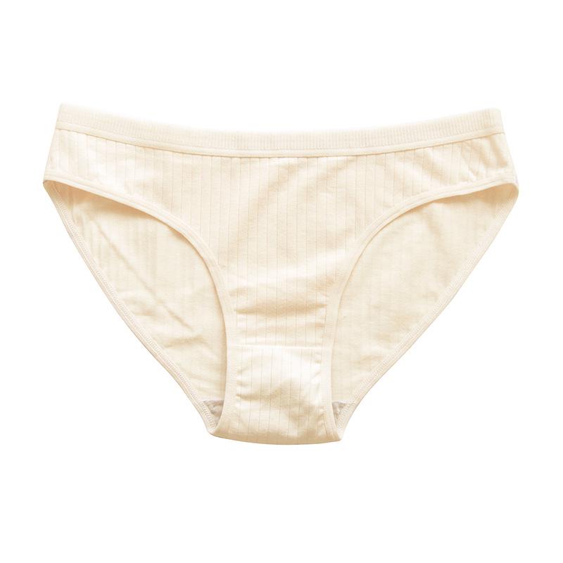 Women's Plus Size Mid-Waist Pure Cotton Solid Color European & American Style Triangle Panties